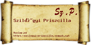Szilágyi Priszcilla névjegykártya